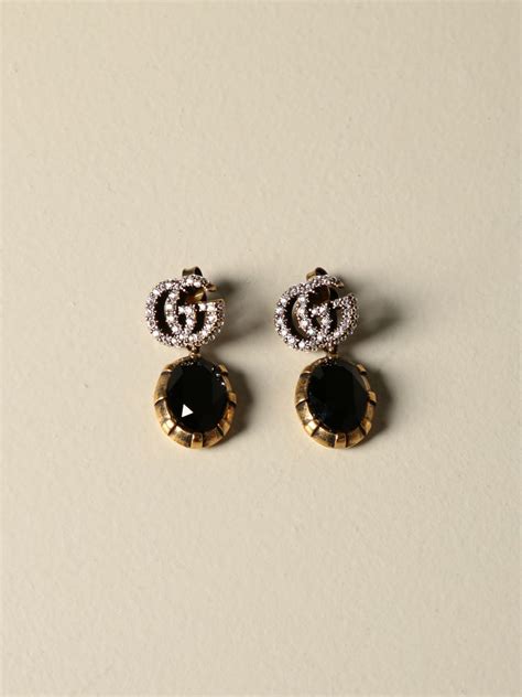 gucci earrings black stone|cheapest Gucci earrings.